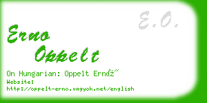 erno oppelt business card